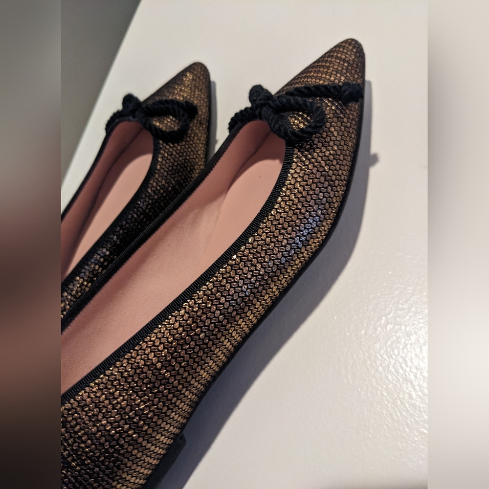 Pretty Ballerinas Ella flats in rose gold sz40
